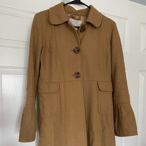 Old Navy Camel Peacoat with Bell Sleeves, Medium